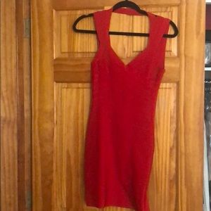 Sexy red bandage dress